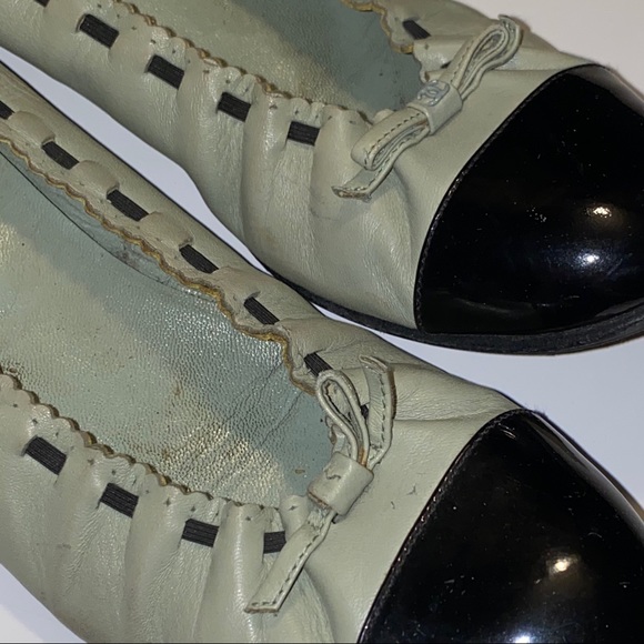 Chanel Seafoam Green Patent Toe Ballet Flats - Picture 12 of 17